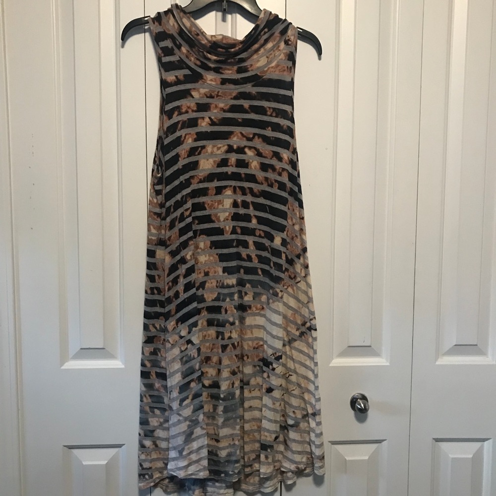 Tie-dye striped BOHO dress